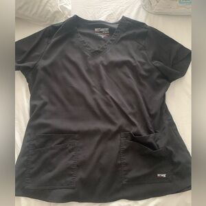 Greys anatomy Black V-Neck Scrub Top